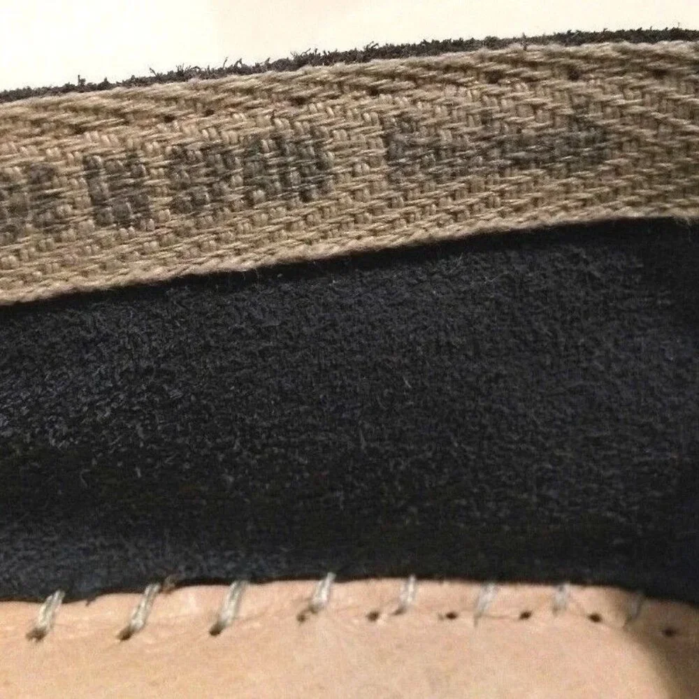 Sam Edelman New Wedges Leather Platform Espadrille 41/10 NAVY Handmade Spain